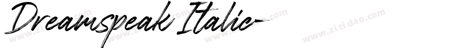 Dreamspeak Italic字体转换